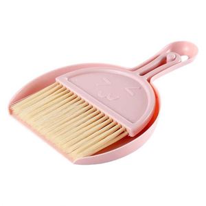 Juego de recogedor y cepillo pequeños con diseño de cara linda, mini escoba portátil para escritorio, mostrador, eliminación de pelo de mascotas y migas - Product Image 5