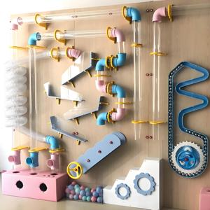 Labirinto d'Aria Interattivo, Attrezzatura per Parco Giochi al Coperto, Giochi con Palla per Bambini, per Parchi Divertimento, Area Giochi Morbida, Attrezzatura per Stanza Sensoriale - Product Image 1