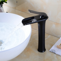Robinet salle De bain Cascade Mitigeur De Lavabo Robinet En Bronze Huilé Robinet D'eau