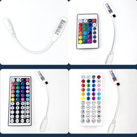 Controlador de Tira LED RGB de 3 Canales y 6A, Control Remoto IR de 24 Teclas, Regulador de Intensidad Continuo, Receptor Inalámbrico que Cambia de Color para Cinta LED