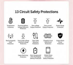 Batería <span class=keywords><strong>Externa</strong></span> Magnética Inalámbrica de Bolsillo 2026 con Cable Integrado y Entrada Tipo-C, Mini Power Bank de Plástico para Móviles - Product Image 6