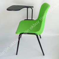 Chaise d'école empilable moderne et durable en plastique de haute qualité avec tablette d'écriture, idéale pour les droitiers – Offre populaire et très demandée