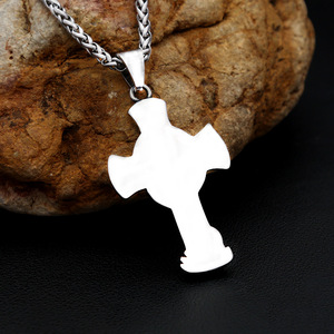yunnique St Michael Archangel <b>Cross</b> Stainless Steel Pendant Necklace Men's Fashion Jewelry Gift - Product Image 3