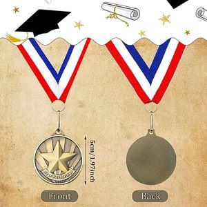 Medaglie d'Oro con Nastri per Bambini, Studenti, Adulti, Premi Scolastici, Competizioni, Trofei e Regali - Product Image 3