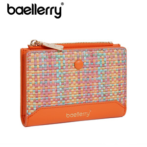 กระเป๋าสตางค์สั้นผู้หญิง Baellerry ลายทอสีสันสดใส ดีไซน์มินิมอล พร้อมซิปใส่เหรียญ ใช้ได้ทุกวัน - Product Image 5