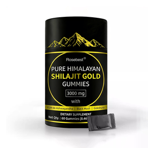 Integratore di Shilajit in Gommose 4 in 1 di Alta Qualità, Puro e Biologico, 3000mg di Shilajit Himalayano con Ashwagandha Gold - Product Image 1