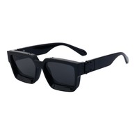 Lunettes de soleil vintage artistiques pour hommes et femmes, monture carrée, verres PC de luxe haute qualité, protection UV400, personnalisation intégrale