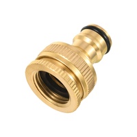 Adaptateur de robinet en laiton 1/2 \ "3/4 \" pour l'irrigation du jardin Pistolet à eau à connexion rapide pour machine à laver Joint de mamelon standard pour