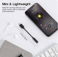 Convertisseur DAC numérique Type C vers prise jack 3,5 mm, adaptateur pour écouteurs USB C vers AUX 3,55 mm, câble de conversion audio
