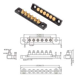 Connessione magnetica 6 fili maschio femmina Set M512 caricata a molla 2A ricarica dati magneti USB veloci contatti cavo Pogo Pin - Product Image 4
