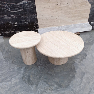 Guanmay tùy chỉnh phòng bảng nghệ thuật và hàng thủ công bên bảng nhỏ Bắc Âu vòng trung tâm travertine Bàn cà phê - Product Image 4