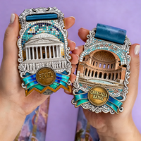 Concevez votre propre médaille de marathon en métal sportif, logo personnalisé, alliage de zinc, conception de médaille personnalisée