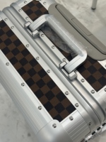 Maleta de Lujo de Aluminio con Ruedas Universales de 20/24 Pulgadas, Juego de Equipaje de Mano, Maleta con Ruedas Resistente a Arañazos, Bolsas de Viaje