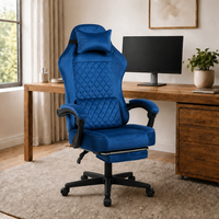 Chaise de jeu ergonomique en cuir au design européen moderne, pivotante à 360 degrés, chaise de bureau de direction réglable en hauteur, extensible et haute