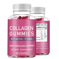Gummies au collagène avec biotine et vitamine C pour femmes, adultes et adolescentes – Cheveux, peau, ongles – Complément vitaminique sans sucre