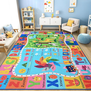 <span class=keywords><strong>Tappeto</strong></span> Educativo ABC con Lettere e Animali per Bambini, Morbido <span class=keywords><strong>Tappeto</strong></span> in Flanella Antiscivolo Lavabile, Decorazione per Interni, Camera da Letto, Sala Giochi, Aula - Product Image 4