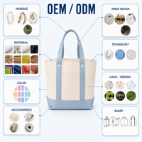 Nouveau sac de shopping en toile portable avec poignée en corde pour les voyages et les activités de plein air