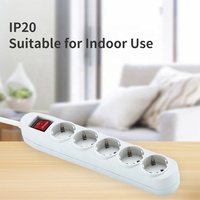 Multiprise Euro 16A 250V à 5 prises avec interrupteurs individuels