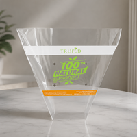 Sacs en plastique trapézoïdaux personnalisés avec logo, imprimés en héliogravure, qualité alimentaire, avec trous d'aération pour l'emballage de la laitue et des légumes en ferme