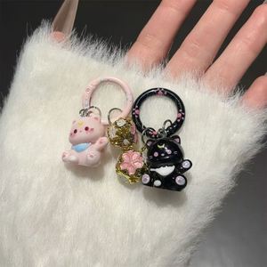 Llaveros de Resina con Forma de Gatito y Campana Pequeña, Colgante para Bolsa, 6 Colores a Elegir, Regalos de Joyería para Mujeres - Product Image 3