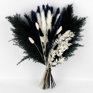 G82 Haute Qualité Fête <span class=keywords><strong>de</strong></span> Mariage Noir Fluffy Pampas Boho Décoration Maison Table Centre <span class=keywords><strong>de</strong></span> Table Herbe Séchée Arrangement <span class=keywords><strong>de</strong></span> Fleurs Naturelles - Product Image 6