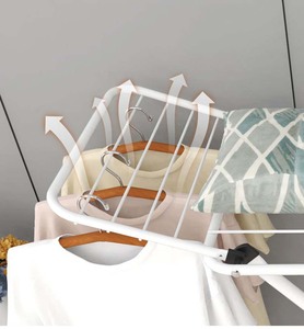 Chất Lượng Cao Lớn Kim Loại Giặt Quần Áo Sấy Giá Ráp Giặt Móc Áo Cho Quần Áo - Product Image 5