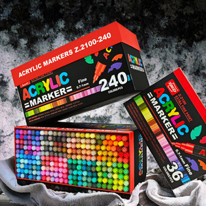 0.7Mm Vẽ Acrylic Đánh Dấu Bút Thiết Lập 120 Màu Sắc Vĩnh Viễn Khô-Xóa & Ướt-Xóa Mực Cho Giấy Bán Buôn - Product Image 3