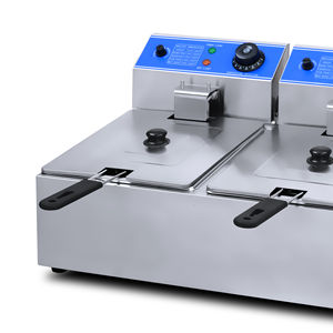 Máquina de patatas fritas de acero inoxidable para mesa de 12L, 1 tanque, 2 cestas, freidora comercial de patatas fritas, freidora eléctrica - Product Image 2