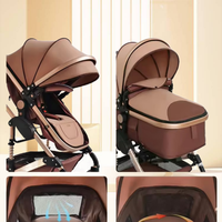 Poussette bébé 3 en 1 de haute qualité, luxe, haute vue, multifonctionnelle, pour les voyages