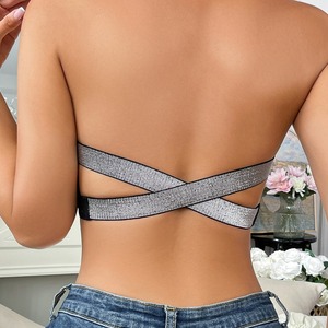 Reggiseno a fascia <span class=keywords><strong>senza</strong></span> cuciture da donna 2026, <span class=keywords><strong>senza</strong></span> ferretto, traspirante, invisibile, con fibbia frontale regolabile, push-up - Product Image 3