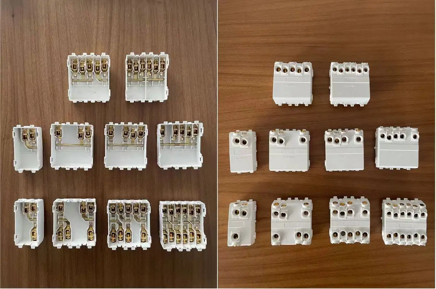 Reino Unido estándar Wenzhou fábrica barato al por mayor Pc interruptor de luz de pared botón grande interruptores eléctricos y enchufe