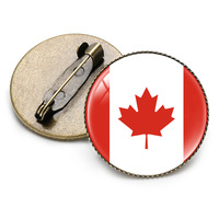 Broche drapeau canadien, épinglette, broche fierté du Canada, cadeau fantaisie, souvenir pour les voyageurs et les amoureux, cadeau pour les fans de club de football, personnalisable