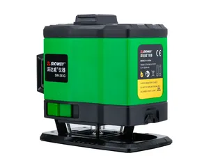 360 3d 12 linhas verdes de nivelamento automático, linha cruzada vertical rotativa, laser, ferramentas de adesivo de parede, controle remoto a laser