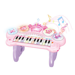 Pink Instrumentos Musicales PianoElectronic Plastic <strong>Musical</strong> Sound Toys 24 Key Piano Keyboard for Kids Girls with Microphone - Product Image 1