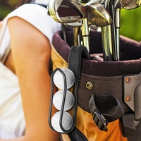 Support de balle pour sac de golf en alliage d'aluminium et caoutchouc, portable, suspendu, distributeur de balles, clips pour balles de golf, accessoires de parcours de golf