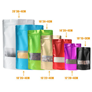 Reusable Black Mylar Ziplock Stand Pouch Gravure Printing Colorful Matt Aluminum Foil Food Grade Custom Pet Food <strong>Packaging</strong> Clear - Product Image 5