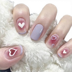 Uñas Postizas de Alta Calidad, Duraderas, Transparentes, con Punta Francesa Cónica, Diseño de Mariposa, Cobertura Completa, con Pegamento, para Ocasiones Especiales - Product Image 3