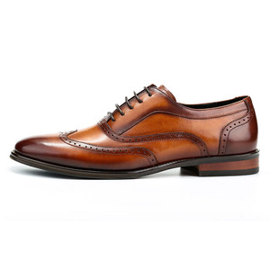 Scarpe Casual da <span class=keywords><strong>uomo</strong></span> In stile britannico marrone scarpe da <span class=keywords><strong>uomo</strong></span> In pelle di vitello con lacci In italia - Product Image 3