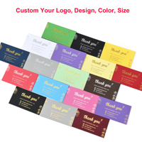 Carte de remerciement personnalisée avec logo gravé, estampage à chaud or/argent, pour soutenir ma petite entreprise