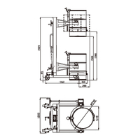 Remue-tambour hydraulique manuel portable, capacité 450 kg, actionné par treuil manuel, garantie 1 an, modèle HGTP.LT Lift DR-MA Table