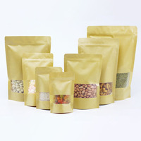 Sachet alimentaire refermable livraison en usine sacs zip-lock emballage en plastique personnalisé sac pochette en papier kraft pour collation