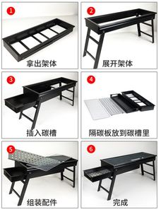 เตาย่างบาร์บีคิวแบบพกพาสามารถพับเก็บได้สำหรับการตั้งแคมป์และสวน - Product Image 6