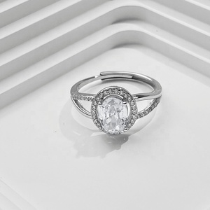 Custom plata 925 sterling Silver <b>cheap</b> <b>wedding</b> 18K 14K gold plated <b>ring</b> engagement fashion zircon Elegant Round <b>rings</b> for girls - Product Image 1