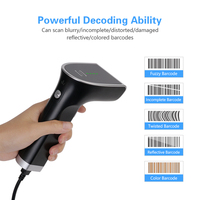 Pistolet de scanner de codes à barres de supermarché Scanner laser 1D avec lecteur de codes à barres de câble de données USB en vente