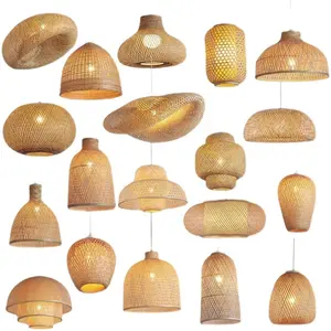 Modern Woven Chandelier <strong>Lamp</strong> Dining <strong>Bamboo</strong> Ceilings Decorative Kitchen <strong>Lamp</strong> <strong>Shade</strong> Woven Oversized Rattan Cane Pendants Light - Product Image 1