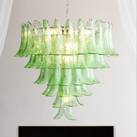 Lustre en verre de Murano français moderne et coloré à 5 niveaux pour salon
