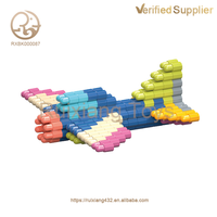 Vente chaude ABS plastique Montessori empilable Construction briques Tables bricolage jouet blocs de construction ensemble pour enfants adultes jeux de société