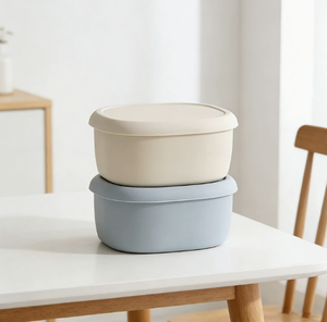 Boîte à lunch en silicone résistante à la chaleur, compatible micro-ondes, bol pour bébé, récipient de stockage domestique - Product Image 2