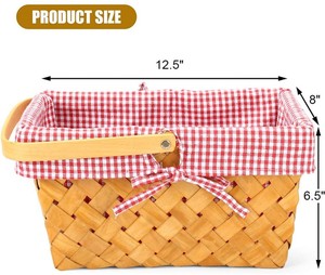 Cesta de Picnic para Exteriores <span class=keywords><strong>al</strong></span> <span class=keywords><strong>por</strong></span> <span class=keywords><strong>Mayor</strong></span>, Compra a Granel, Cesta de Mimbre para Cuatro Personas, de Plástico, Estilo Japonés, para Niños, Blanca, con Forma de Corazón, para Almacenamiento - Product Image 2