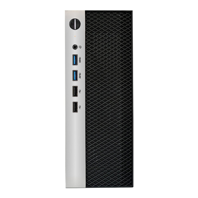 MQ Mini ITX Desktop PC Case Compact Computer Chassis with 4 USB Ports Support 1U Power Supply